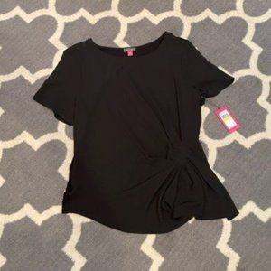 Vince Camuto Black Short Sleeve Shirt (Never Worn - Size M)